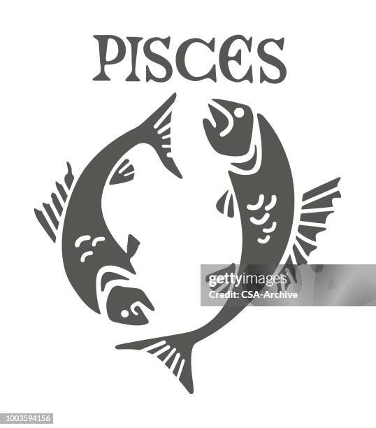 pisces - pisces sign stock illustrations