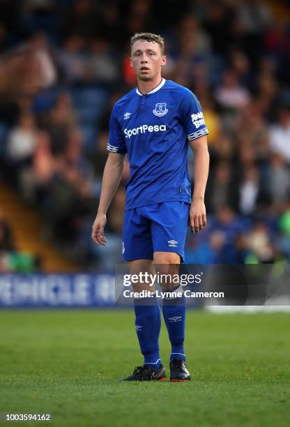 Matthew Pennington of Everton during the Pre-Season Friendly at Gigg Lane on July 18, 2018 in Bury, England.