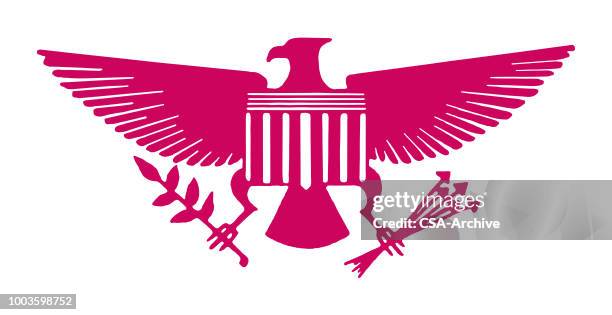 american eagle symbol - eagle shield stock illustrations