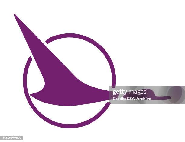stylized goose flying - wings circle stock illustrations