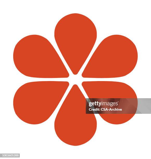 stilisierte blumen - blütenblatt stock-grafiken, -clipart, -cartoons und -symbole