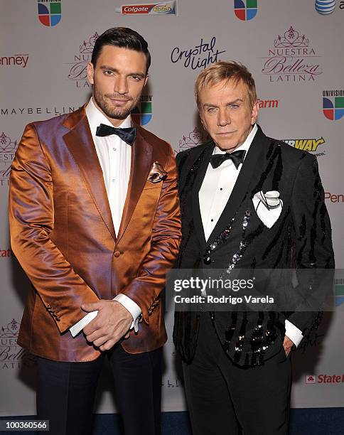 Julian Gil and Osmel Souza attend Nuestra Belleza Latina on May 23, 2010 in Miami, Florida.