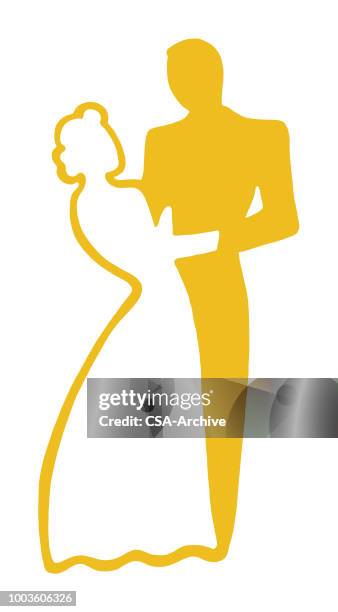 couple dancing - prom dancing stock illustrations