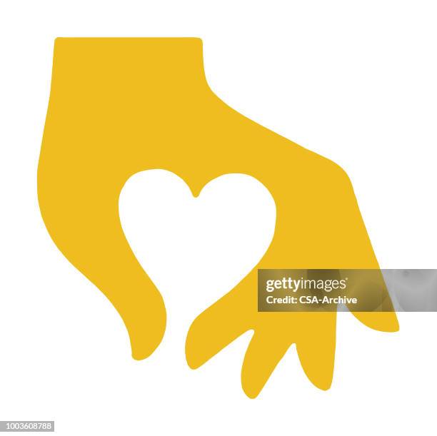 stockillustraties, clipart, cartoons en iconen met hand maken hart - romantiek begrippen