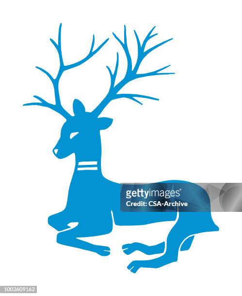 ilustraciones, imágenes clip art, dibujos animados e iconos de stock de reno - christmas logo