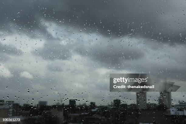 grey london - bad weather on window stock pictures, royalty-free photos & images