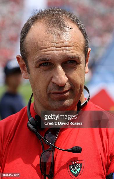 Philippe Saint-Andre, the Toulon coach looks on during the Amlin Challenge Cup Final between Toulon and Cardiff Blues at Stade Velodrome on May 23,...