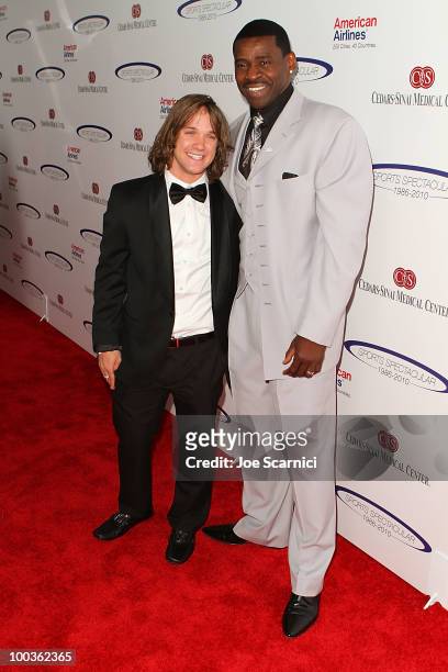 Louis Vito and Michael Irvin arrive to the 25th Anniversary Of Cedars-Sinai Sports Spectacular at Hyatt Regency Century Plaza on May 23, 2010 in...