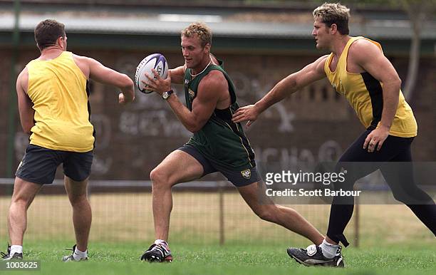 Mark Gasnier in action during the Australian Kangaroos team training session held at Erskineville Park in Sydney, Australia. DIGITAL IMAGE. Mandatory...