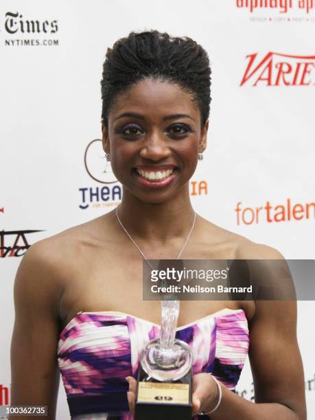 Actress Montego Glover arrives at the 55th Annual Drama Desk Award at FH LaGuardia Concert Hall at Lincoln Center on May 23, 2010 in New York City.
