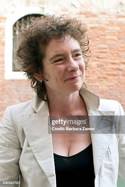 British author Jeanette Winterson poses for a portrait session during "Incroci di civilta", Venice literary festival on May 22, 2010 in Venice, Italy.