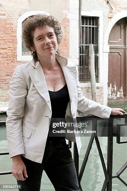 British author Jeanette Winterson poses for a portrait session during "Incroci di civilta", Venice literary festival on May 22, 2010 in Venice, Italy.