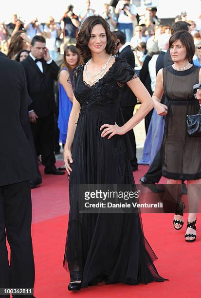 Actress Asia Argento attends the Palme d'Or Closing Ceremony held at the Palais des Festivals during the 63rd Annual International Cannes Film...