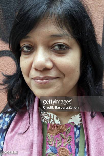 Indian writer Alka Saraogi poses for a portrait session during "incroci di civilta", Venice literary Festival on May 20, 2010 in Venice, Italy.