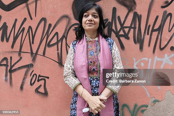 Indian writer Alka Saraogi poses for a portrait session during "incroci di civilta", Venice literary Festival on May 20, 2010 in Venice, Italy.