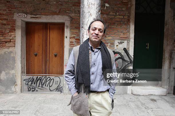 Indian author Vikram Seth poses for a portrait session during "incroci di civilta", Venice literary festival on May 20, 2010 in Venice, Italy.