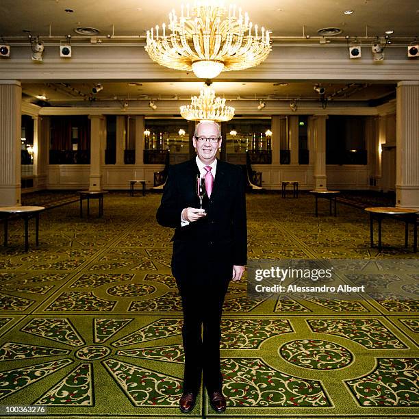 The wedding planner Andrew Wright of the agency Fab poses for a portraits session in the dance hall of Grasnover Park Lane Hotel on December 12, 2007...