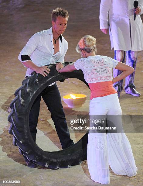 Sabrina Wasserthal has pain during her performance at the Wetten Dass...? Summer Edition on May 23, 2010 in Palma de Mallorca, Spain.