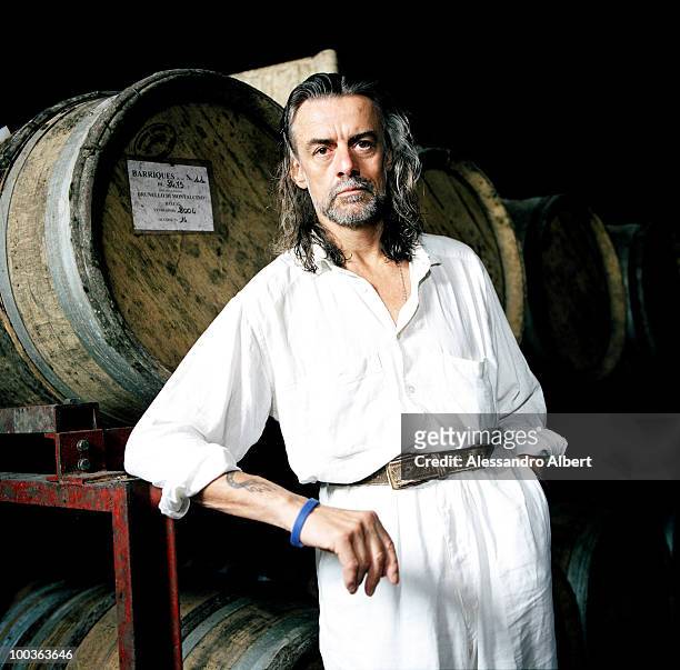 The wine consultant Gelasio Gaetani d'Aragona Lovatelli poses for a portraits session in the Villa Argiano on July 12, 2006 in Argiano, Italy