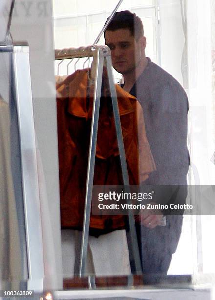 Singer Michael Buble is seen on May 23, 2010 in Milan, Italy.