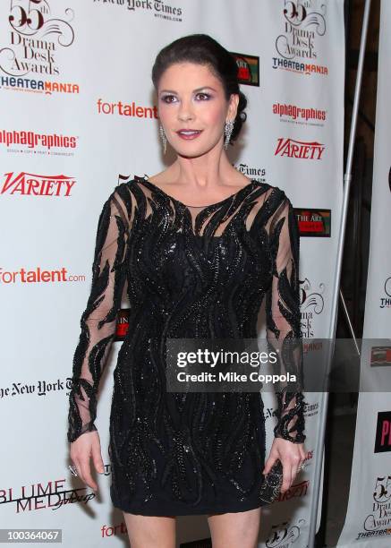 Actress Catherine Zeta-Jones arrives at the 55th Annual Drama Desk Awards at the FH LaGuardia Concert Hall at Lincoln Center on May 23, 2010 in New...