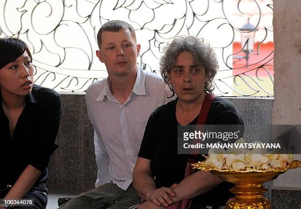 Isabella Polenghi , sister of slain Italian photograher Fabio Polenghi, attends his funeral at a temple in Bangkok on May 24, 2010. Polenghi, a...