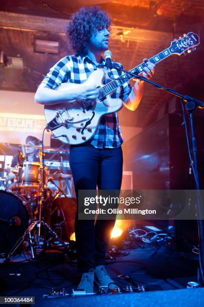 Gavin Slater of Wolf Gang performs on The Fly stage at The Brighton Coalition during day two of The Great Escape Festival on May 14, 2010 in...