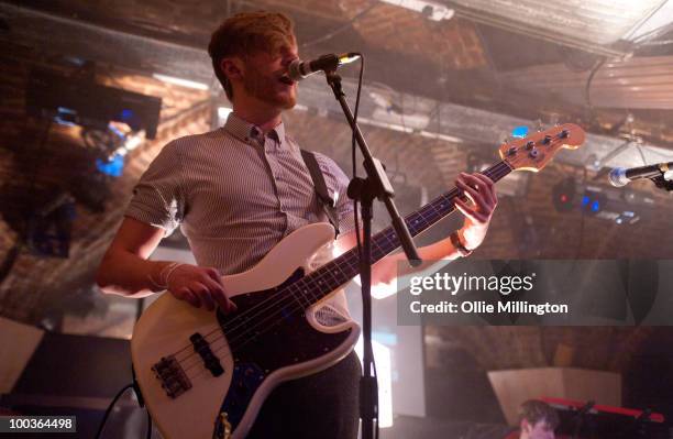 James Wood of Wolf Gang performs on The Fly stage at The Brighton Coalition during day two of The Great Escape Festival on May 14, 2010 in Brighton,...