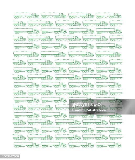 semi-truck pattern - trailer stock illustrations