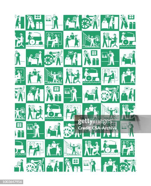 Two Different Working Patterns Work Pattern High-Res Vector Graphic - Getty Images
