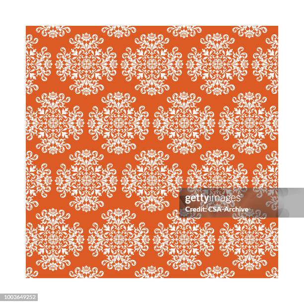 scoll floral pattern reverse - filigree pattern stock illustrations