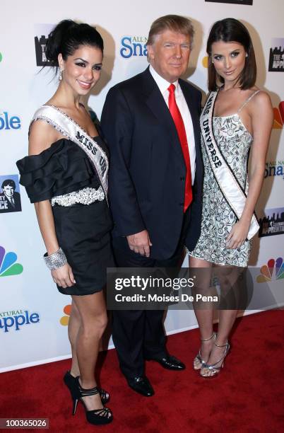 Miss USA Rima Fakih, Donald Trump and Miss Universe Stefania Fernandez attend "The Celebrity Apprentice" Season 3 finale after party>> at the Trump...
