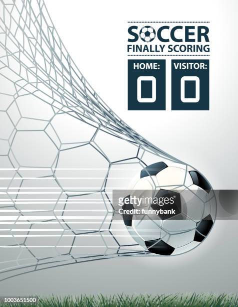 ilustraciones, imágenes clip art, dibujos animados e iconos de stock de objetivo de ilustraciones - soccer goal