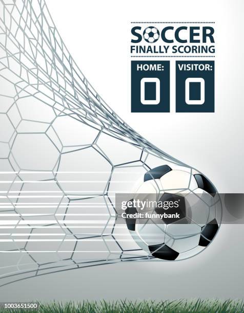 goal illustrations - soccer goal stock illustrations