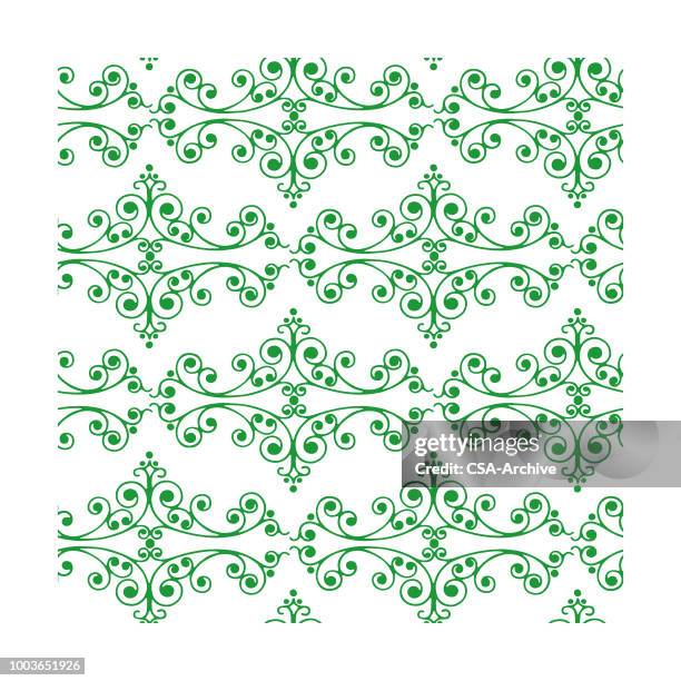 scroll pattern - filigree pattern stock illustrations