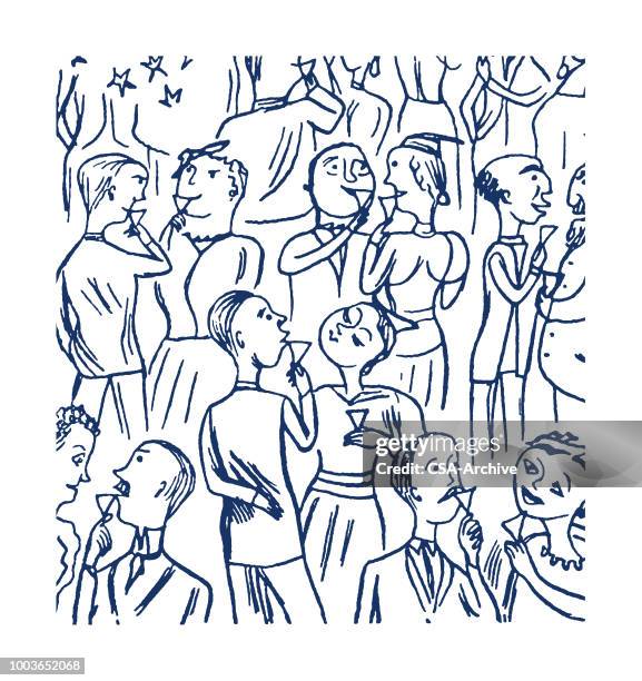 party pattern - ballroom party stock illustrations