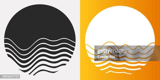 melting sun circle symbols - circle shape stock illustrations