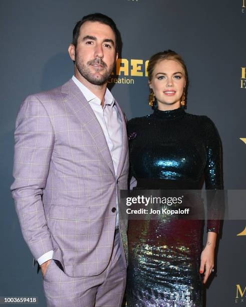 Justin Verlander and Kate Upton attend The Maxim Hot 100 Experience at Hollywood Palladium on July 21, 2018 in Los Angeles, California.