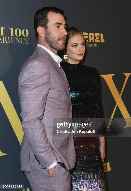 Justin Verlander and Kate Upton attend The Maxim Hot 100 Experience at Hollywood Palladium on July 21, 2018 in Los Angeles, California.