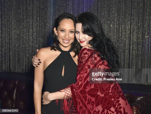 Cheryl Burke and Molly D'amour attend Private VIP Premier of Luxe Obscura at The Sayers Club on July 21, 2018 in Hollywood, California.