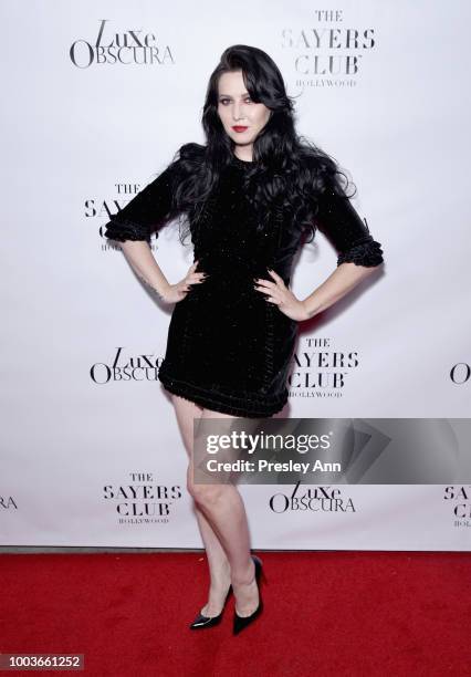 Molly D'amour attends Private VIP Premier of Luxe Obscura at The Sayers Club on July 21, 2018 in Hollywood, California.