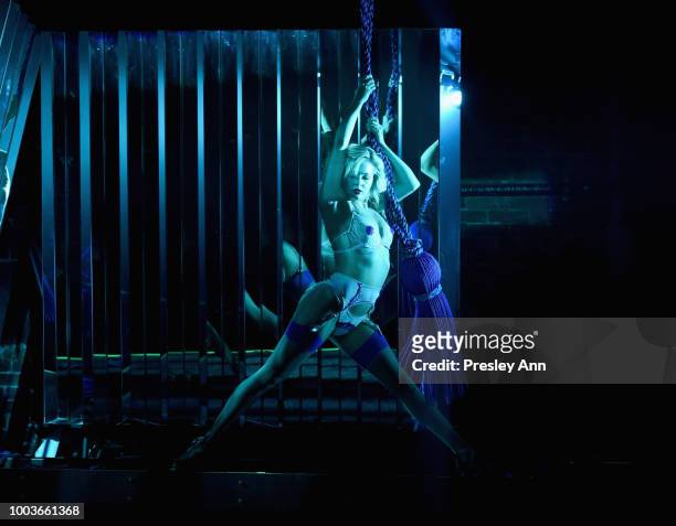 Dancer performs onstage during Private VIP Premier of Luxe Obscura at The Sayers Club on July 21, 2018 in Hollywood, California.