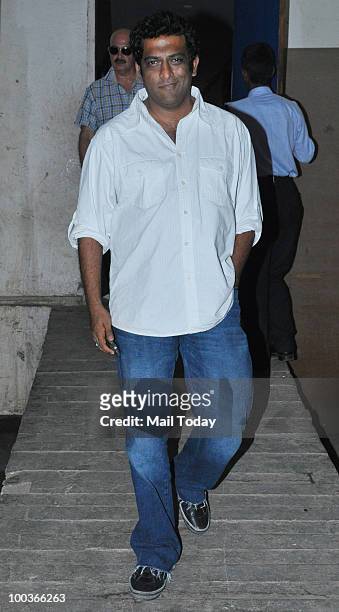 Anurag Basu at a promotional event for the film Kites in Mumbai on May 22, 2010.
