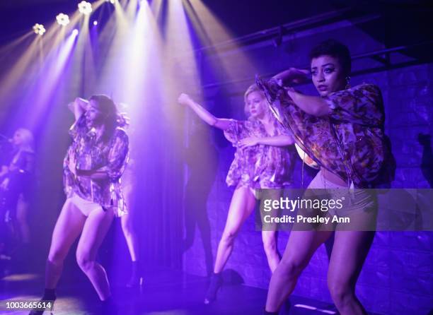 Dancers perform onstage during Private VIP Premier of Luxe Obscura at The Sayers Club on July 21, 2018 in Hollywood, California.