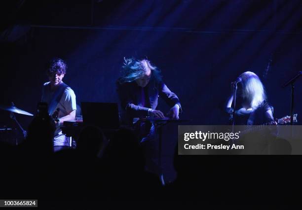 Musicians perform onstage during Private VIP Premier of Luxe Obscura at The Sayers Club on July 21, 2018 in Hollywood, California.