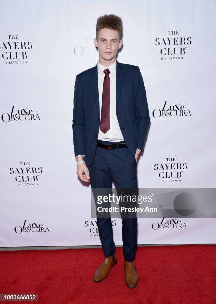 Malik McBride attends Private VIP Premier of Luxe Obscura at The Sayers Club on July 21, 2018 in Hollywood, California.