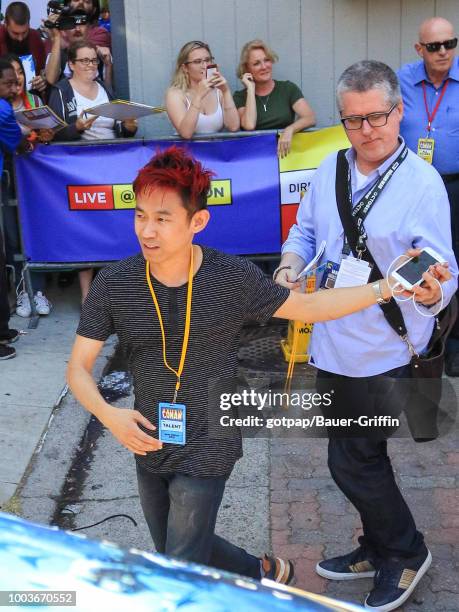 James Wan is seen attending DC Entertainment's Warner Bros. Pictures 'Aquaman' Autograph Signing during Comic-Con International 2018 at San Diego...