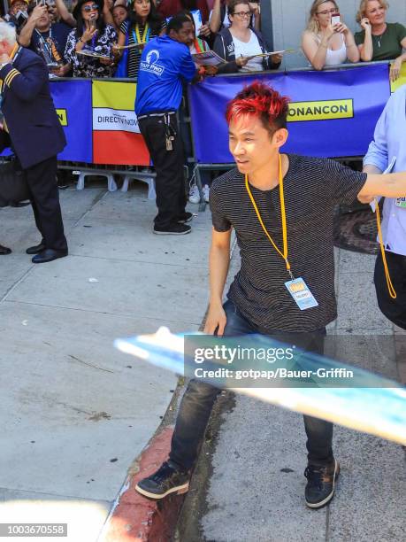 James Wan is seen attending DC Entertainment's Warner Bros. Pictures 'Aquaman' Autograph Signing during Comic-Con International 2018 at San Diego...