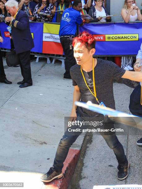 James Wan is seen attending DC Entertainment's Warner Bros. Pictures 'Aquaman' Autograph Signing during Comic-Con International 2018 at San Diego...