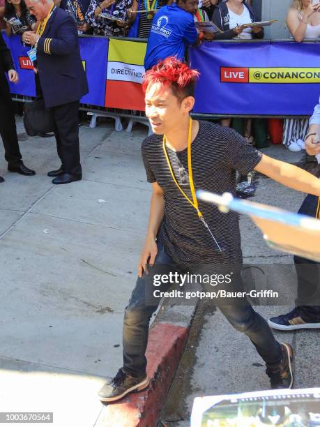 James Wan is seen attending DC Entertainment's Warner Bros. Pictures 'Aquaman' Autograph Signing during Comic-Con International 2018 at San Diego...